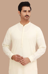 CREAM BLENDED EMBROIDERED KAMEEZ SHALWAR