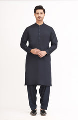 NAVY BLENDED KAMEEZ SHALWAR