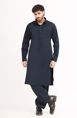 NAVY 100% COTTON KAMEEZ SHALWAR