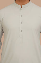 SMOKE-GREY BLENDED KAMEEZ SHALWAR