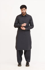 LIGHT-GREY BLENDED KAMEEZ SHALWAR