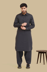 CHARCOAL 100% COTTON KAMEEZ SHALWAR