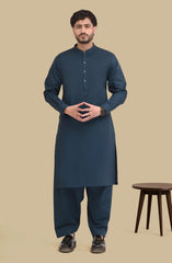 NAVY 100% COTTON KAMEEZ SHALWAR
