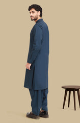 NAVY 100% COTTON KAMEEZ SHALWAR