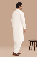 CREAM 100% COTTON KAMEEZ SHALWAR