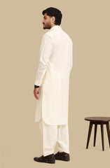 CREAM BLENDED KAMEEZ SHALWAR
