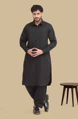 BLACK 100% COTTON KAMEEZ SHALWAR