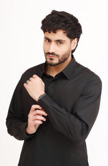 BLACK 100% COTTON KAMEEZ SHALWAR