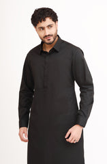 BLACK 100% COTTON KAMEEZ SHALWAR
