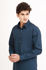 NAVY 100% COTTON KAMEEZ SHALWAR