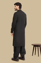 BLACK 100% COTTON KAMEEZ SHALWAR