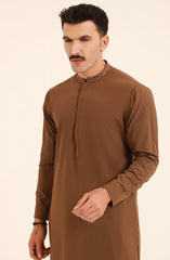 MEN KAMEEZ SHALWAR BROWN