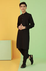 SUMMER'25 TEENS CASUAL KAMEEZ SHALWAR BLACK