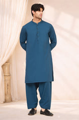 INK-BLUE BLENDED KAMEEZ SHALWAR
