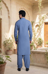 MUTED-PURPLE BLENDED KAMEEZ SHALWAR