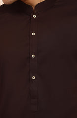 CHOCOLATE-BROWN 100% COTTON KAMEEZ SHALWAR