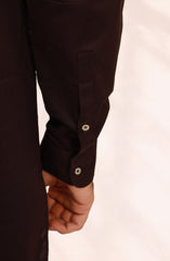 CHOCOLATE-BROWN 100% COTTON KAMEEZ SHALWAR