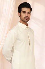 OFF-WHITE BLENDED KAMEEZ SHALWAR