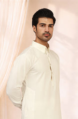 OFF-WHITE BLENDED KAMEEZ SHALWAR