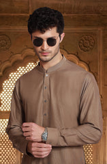 LIGHT-BROWN BLENDED KAMEEZ SHALWAR