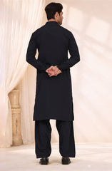 NAVY BLENDED KAMEEZ SHALWAR