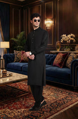 BLACK BLENDED KAMEEZ SHALWAR