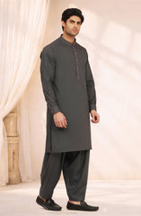 SHADOW-GREY 100% COTTON KAMEEZ SHALWAR