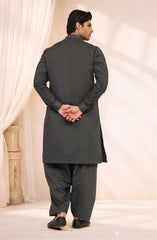 SHADOW-GREY 100% COTTON KAMEEZ SHALWAR