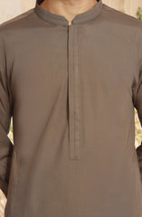 SOLDIER-GREEN BLENDED KAMEEZ SHALWAR