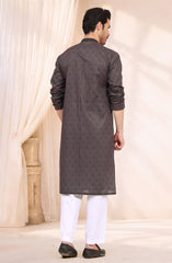 PURPLE 100% COTTON PRINTED KURTA