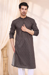 PURPLE 100% COTTON PRINTED KURTA