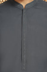 GREY BLENDED EMBROIDERED KURTA