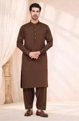 FOREST BROWN BLENDED KAMEEZ SHALWAR