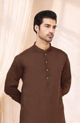 FOREST BROWN BLENDED KAMEEZ SHALWAR