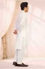 OFF WHITE 100%COTTON PRINTED KURTA
