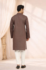 BROWNISH-MAUVE 100% COTTON PRINTED KURTA