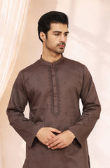 BROWNISH-MAUVE 100% COTTON PRINTED KURTA