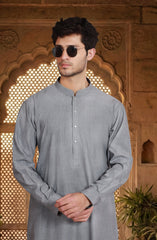 STONE-BLUE BLENDED KAMEEZ SHALWAR