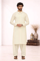 CREAM BLENDED KAMEEZ SHALWAR
