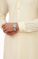 CREAM BLENDED KAMEEZ SHALWAR