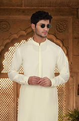 CREAM BLENDED KAMEEZ SHALWAR