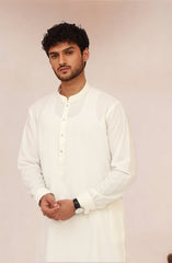 OFF-WHITE BLENDED KAMEEZ SHALWAR