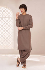 PINKISH-GREY BLENDED KAMEEZ SHALWAR