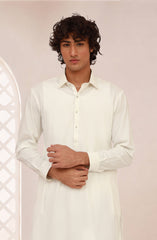 OFF-WHITE BLENDED KAMEEZ SHALWAR