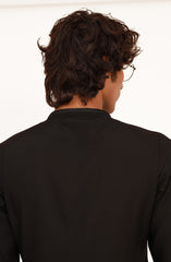 BLACK BLENDED EMBROIDERED KAMEEZ SHALWAR