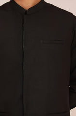 BLACK SUITING WAISTCOAT