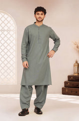 LIGHT-GREY BLENDED KAMEEZ SHALWAR