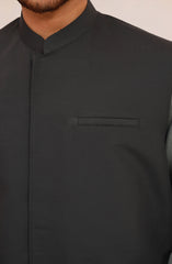 CHARCOAL SUITING WAISTCOAT