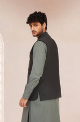 CHARCOAL SUITING WAISTCOAT