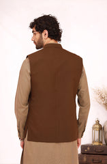 FOREST-BROWN SUITING WAISTCOAT
